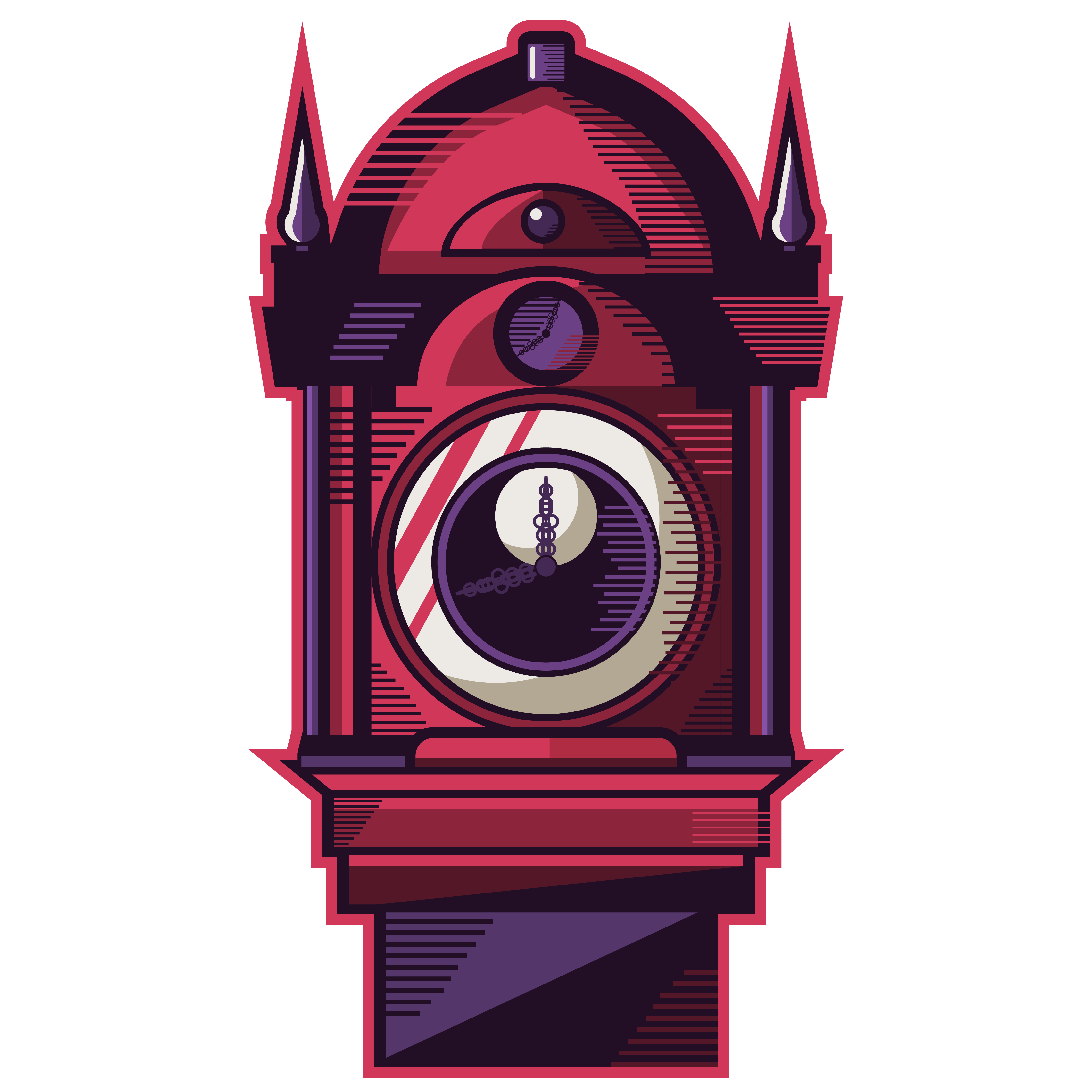 Grandfather Clock Creel Badge